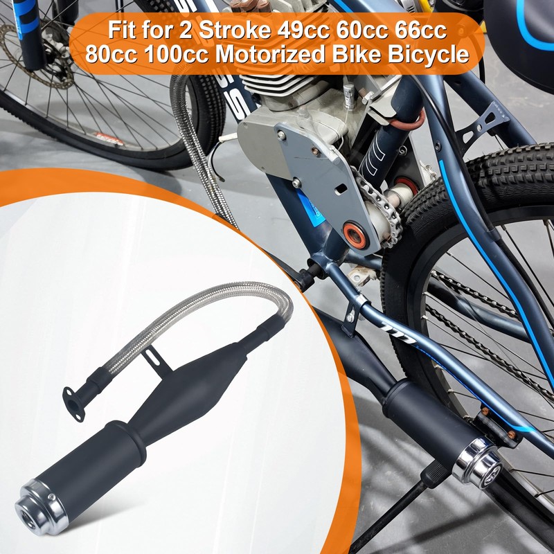 CUQFVAT Flexible Exhaust Muffler Extension Silencer Pipe Kit for 49cc