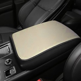 DEYTOP Console Armrest Cover for Lincoln Aviator 2020-2023 2024 Accessories Center Console Cover for Aviator 2020 2021 2022 2023 Anti-Scratch Armrest Pad Protector (Beige)