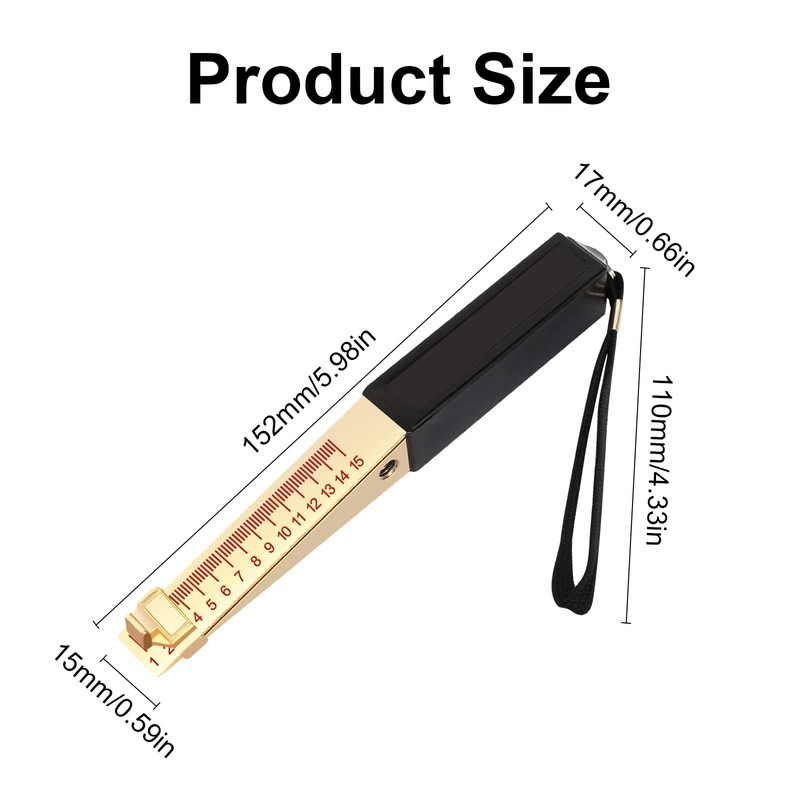 Door Gap Measuring Tool, 1-15mm Fire Door Gap Gauge Checker