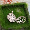AFFY Vintage Style Cubic Zirconia Flower Medallion Locket Pendant in