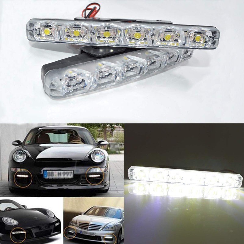 Eaglerich 2 Piece Universal Small Harpoon Car Auto 6 LED