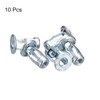 sourcing map M4 Jack Nuts, 10pcs Threaded Insert Nut Carbon