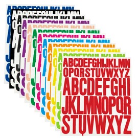 24 Sheets Alphabet Stickers, Letter Stickers 2 inch and 3 Inch, Vinyl Letter Stickers, Waterproof Letter Stickers for Water Bottle, Stick on Letters, Poster Stickers (Colorful)