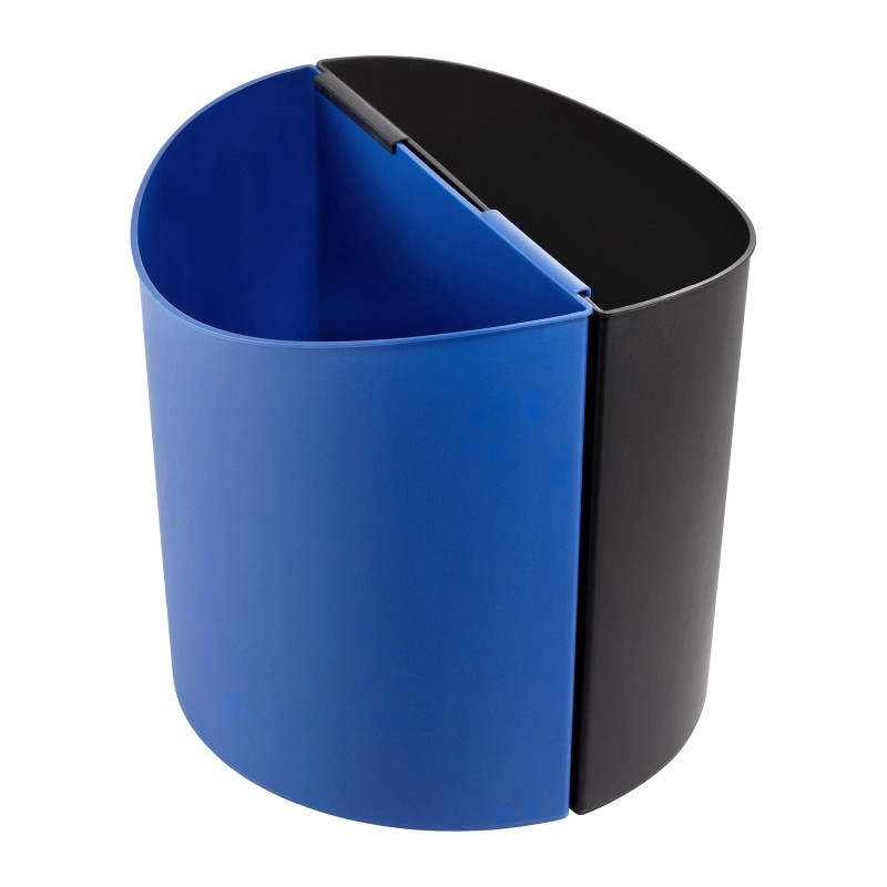 Safco 7 gal. Dual Desk-side Waste Recycling Receptacle Blue 7-9