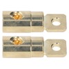 Pair Power Battery O Ring Terminals Brass Gold Plated High