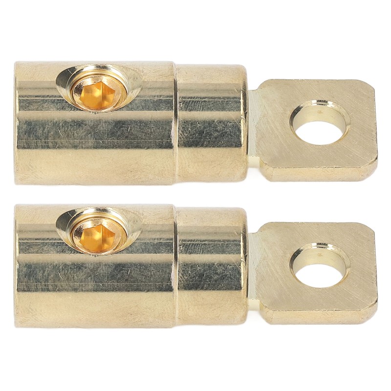 Pair Power Battery O Ring Terminals Brass Gold Plated High