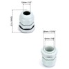 QWORK 20 x Waterproof Plastic Cable Gland Cable Glands M20