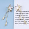 Atentuyi CZ Butterfly Earrings Gold Butterfly Ear Jackets Earrings Butterfly