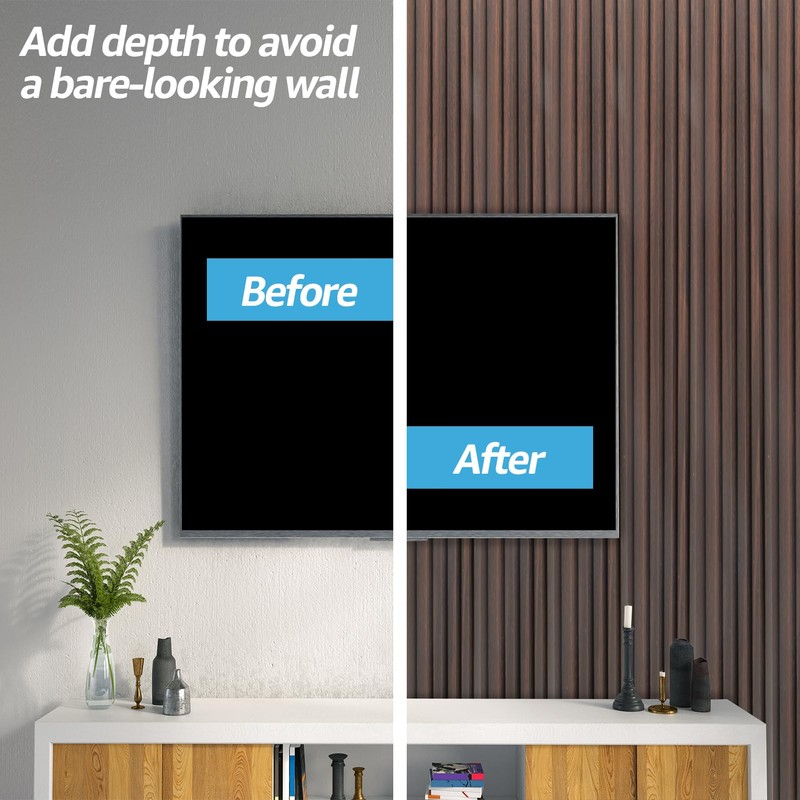 Art3d WPC Wainscoting Panels, 16-Pack 48 x 6 Inch 3D