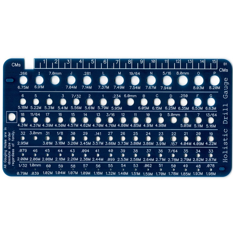 Holistic Drill Bit Gauge - 3 Drill Bit Gauges in