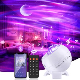 STARYOU Galaxy Projector Northern Lights Projector,15 Colors Moon Lamp Star Projector Night Light Projector,White Noise & Bluetooth Sensory Lights Galaxy Light,Remote Timer Aurora Glow Lamp,Kids Gifts