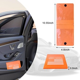 Ziciner Car Registration Insurance Holder, 2Pack Essential Auto Card Document Glove Box Organizer with Velcro Closure, Vehicle Interior Accessories Perfect for Most Car, Truck, SUV (Orange/White Flag)