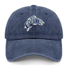 WYMLDFG Unisex Embroidered Gone Fishing Hats for Men, Adjustable dad Fish Baseball Cap for Dad Fishing Enthusiasts