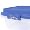 Hefty 2pk Hefty 18 Quart Clear Plastic Latched Storage Bin