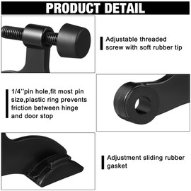 Lyaciomn 20 Pieces Hinge Pin Door Stops Satin Brushed Door Stopper Adjustable Heavy Duty Hinge Door Stopper