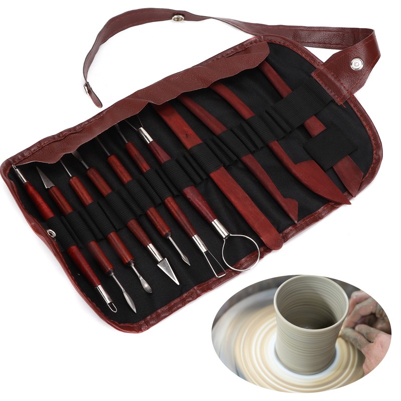 12pcs Soft Clay Carving Tools Multipurpose Stainless Pottery Accessories with