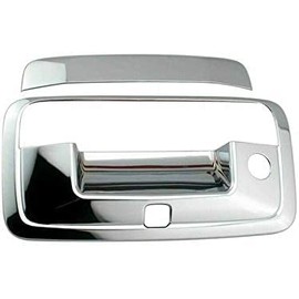 GHXSport Chrome Tailgate Door Handle Cover with Keyhole and Camera Hole for 2014-2018 Chevy Silverado/GMC Sierra 1500 2500HD 3500HD XHG-1203