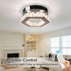 Cainjiazh Dimmable Crystal Chandelier Mini LED Flush Mount Ceiling Light
