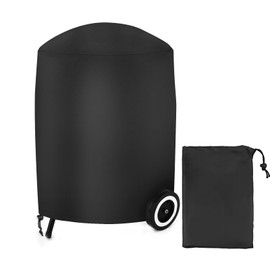 TAIANJI Barbecue Cover Weatherproof 90 x 70 cm, Kettle Barbecue Waterproof Grill Cover with Drawstring Oxford Fabric, UV-Resistant, Rainproof BBQ Grill Cover, Tear-Resistant Protective Cover