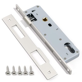 Bwintech 1 Pcs Stainless Steel 9240 Mortice Lock, 92MM Center 40MM Backset Lock Body, Satin Nickel Frame Door Lock for Internal and External Doors
