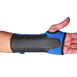 LTG Neoprene Support Wrist Brace Use for Carpal Tunnel Arthritis Sprains Strains (Small - Medium(Left), Sky Blue)