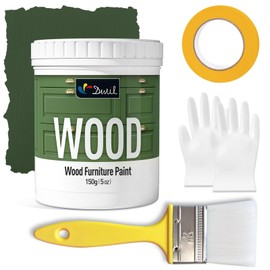 DWIL Matte Finish Furniture Paint - 5 Oz Wood Paint for Cabinets, Doors, Tables, and Dressers Refinishing - Water-Based, Non-Toxic & Odorless, Easy to Apply(Olive Green)-Trial Pack