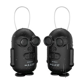 BOKKY 2 Pack Dog Bark Deterrent Devices in 3 Adjustable Modes Convertible Waterproof Anti Barking Silencer for Dog - Ideal for Outdoor and Indoor(Black)