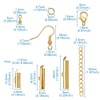 PandaHall 100 Pieces Gold Tube Brass Slide-On Clasps with Fish