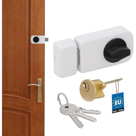 KOTARBAU® Additional Lock 60 mm 3 Colours with Outer Cylinder Different Locking Box Lock (Anthracite) Door Lock Door Lock Box Additional Lock