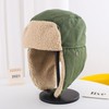 FDGGT 1 Piece Military Green Thermal Cotton Hat, Ear Protection