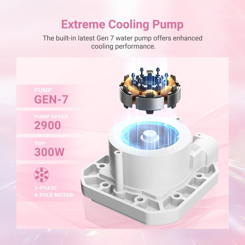 ID-COOLING FX240 INF Pink Edition 240mm Liquid CPU Cooler, AIO