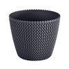 PROSPERPLAST Prosper SPLOFY Round Pot 11.5 L Plastic Anthracite, 29.5
