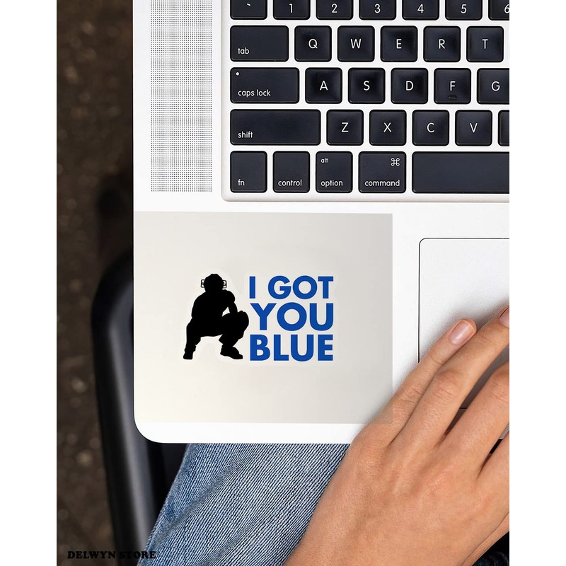 saiki I Got You Blue Sticker for Baseball Softball Catcher's