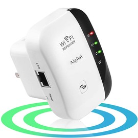 WiFi Booster Range Extender-300Mbps/2.4GHz Internet Amplifier with Ethernet Port, Covers up to 1500Sq.st&35 Devices, Long Range Wireless Repeater, WPS-Easy Setup