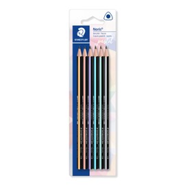 STAEDTLER 118 BK6 PA Noris Triangular Graphite Pastel Pencils - HB (Blistercard of 6 Pencils)
