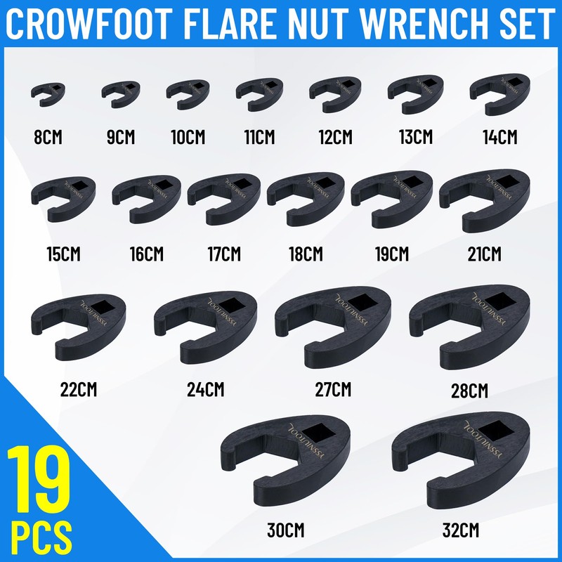 YSSNIUTOOL 19PC Metric Tool 8 to 32 mm Sizes, Drive