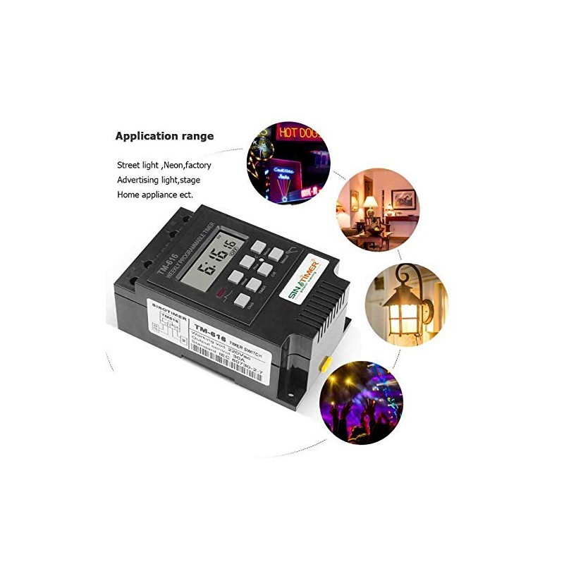 SUPERTOOL Programmable Digital Timer, TM616 Digital Electrical Timer Plug Socket