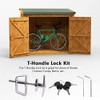 Shed Door Latch T-Handle Lock Kit with 4 Keys, BTEOBFY