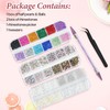 5200PCS Nail Gems, Nail Rhinestones, Nail Charms with Pearls, Tweezers