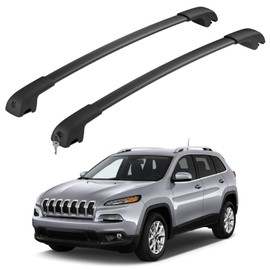 HmmtyRack Lockable Roof Rack Cross Bars Compatible with Jeep Cherokee 2014-2023, Aluminum Car Cross Bar for Rooftop Cargo Carrier Bag Basket Luggage Kayak Canoe Bike Snowboard Skiboard (Not for JGC)