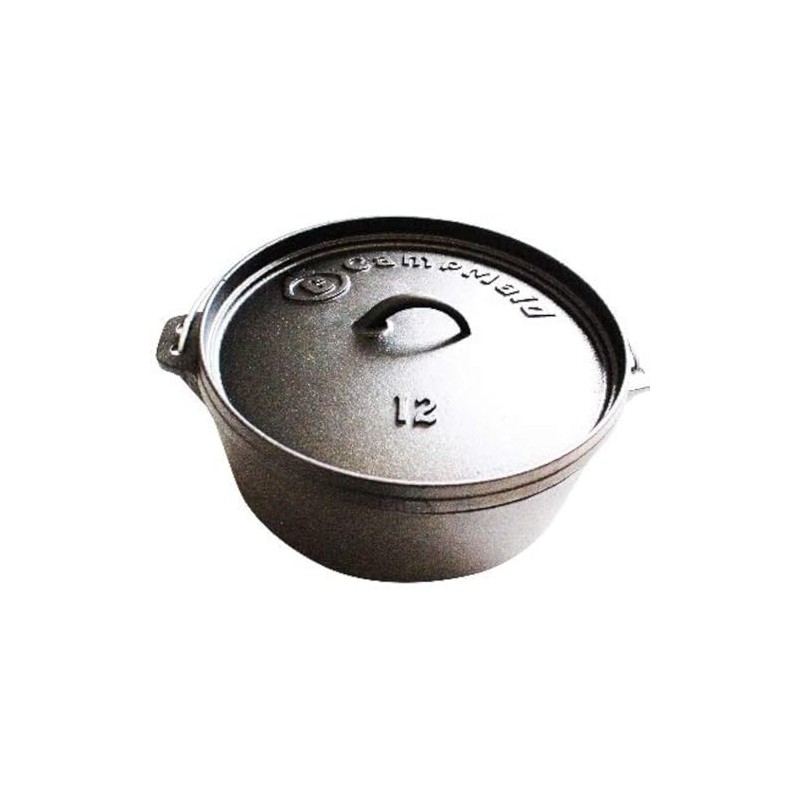 CampMaid 12" Pre-Seasoned 7 Quart Dutch Oven Without Legs