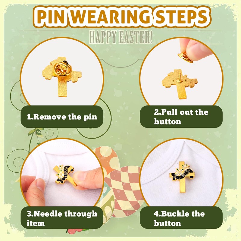 Kigeli 50 Pcs First Communion Religious Christian Cross Brooch Pin