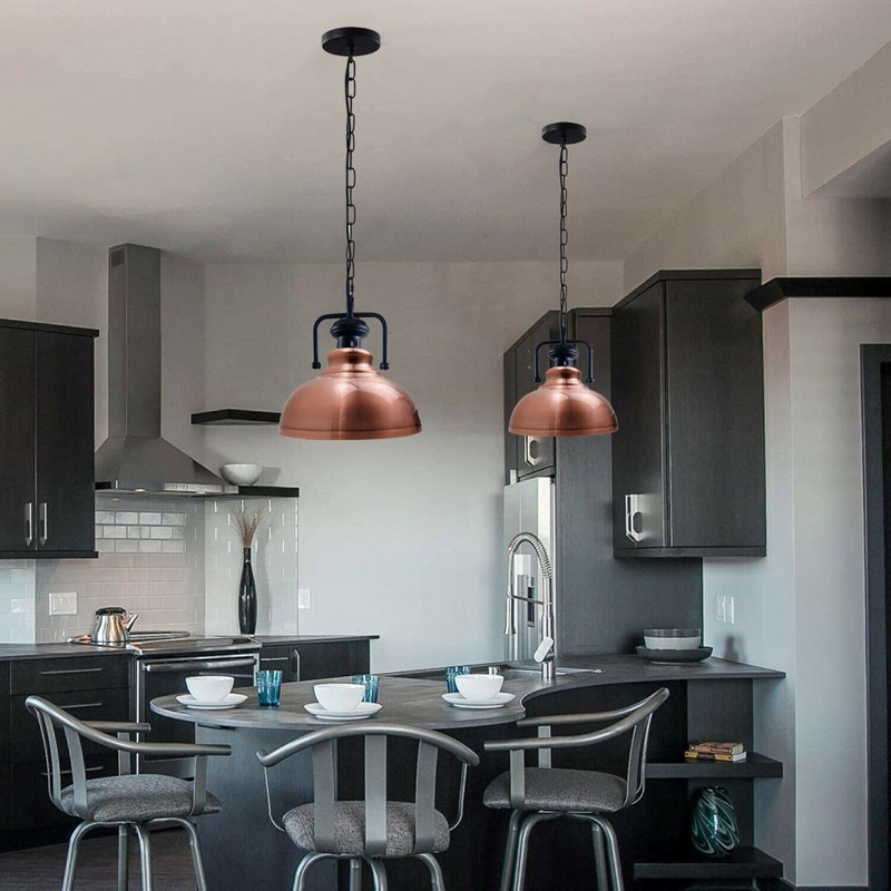 Copper Metal Ceiling Lamp Shade - Easy Fit Light Pendant