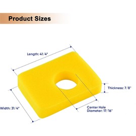 799579 Filtro de espuma para filtro de aire, compatible con 09P602 09P702 550e-550ex Series 09P000 08P000 Cortacésped de motor – Sustituye a BS 4248 5434 (paquete de 2)