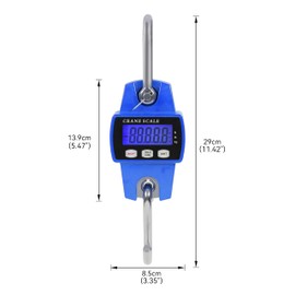 Steelmight Hanging Scale Digital Crane Scale 300kg Measuring Precision 0.03kg Switchable Units Portable Hanging Scale for Business Industrial Use
