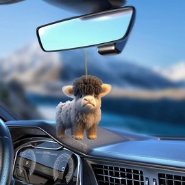 EOHMAK Car Pendants Ornament Cartoon Cattle Cow Decorative Hanging Ornament Cute Acrylic Cow Pendants Tree Ornament Decorations for Cars Backpacks Home Tree Windows Walk Decor(D-NO.10)