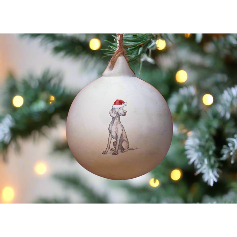 Image Industry Weimaraner Ceramic Bauble - Tree Decoration - Christmas