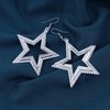 Cimenexe Bohemian Star Dangle Earrings Silver Hollow Star Drop Earrings