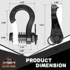 AUTOBOTS Tigertooth D Ring Shackles 45,000lb Break Strength, 3/4”Shackle D