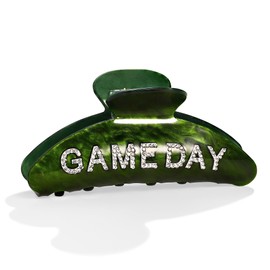 GLORIG Game Day Hair Clips for Women Modern large Sport Claw Clip Green White Football Mom Claw Clips Accessories